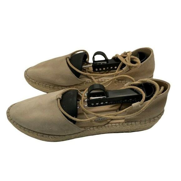 Fabiolas Shoes Womens Size 40 US 8.5 Leather Ankle Strappy Wedges Espadrilles - Picture 1 of 11